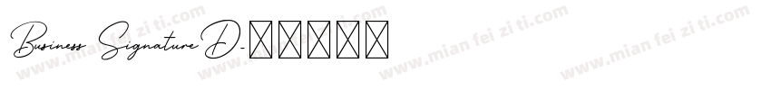Business SignatureD字体转换